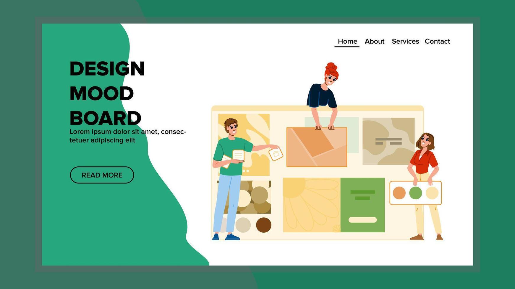 texture design mood board vector
