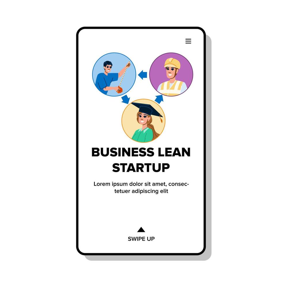 strategy business lean startup vector