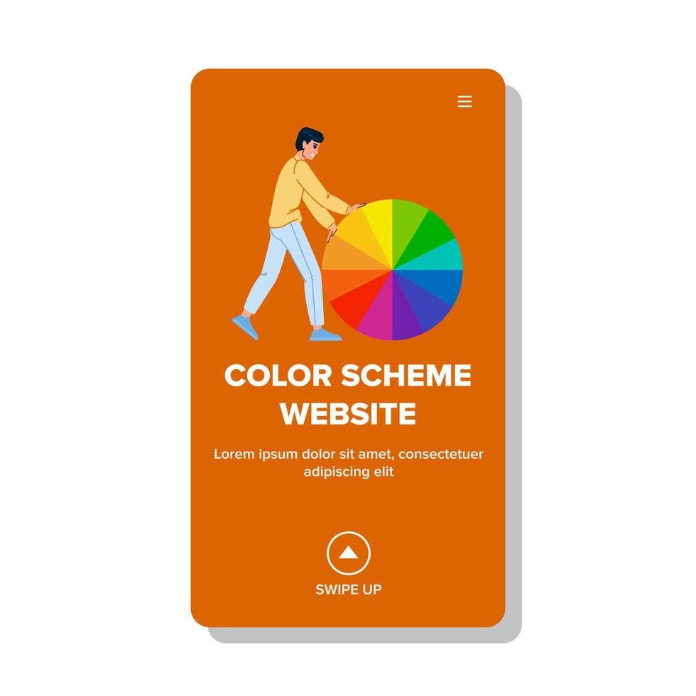 monochrome color scheme website vector