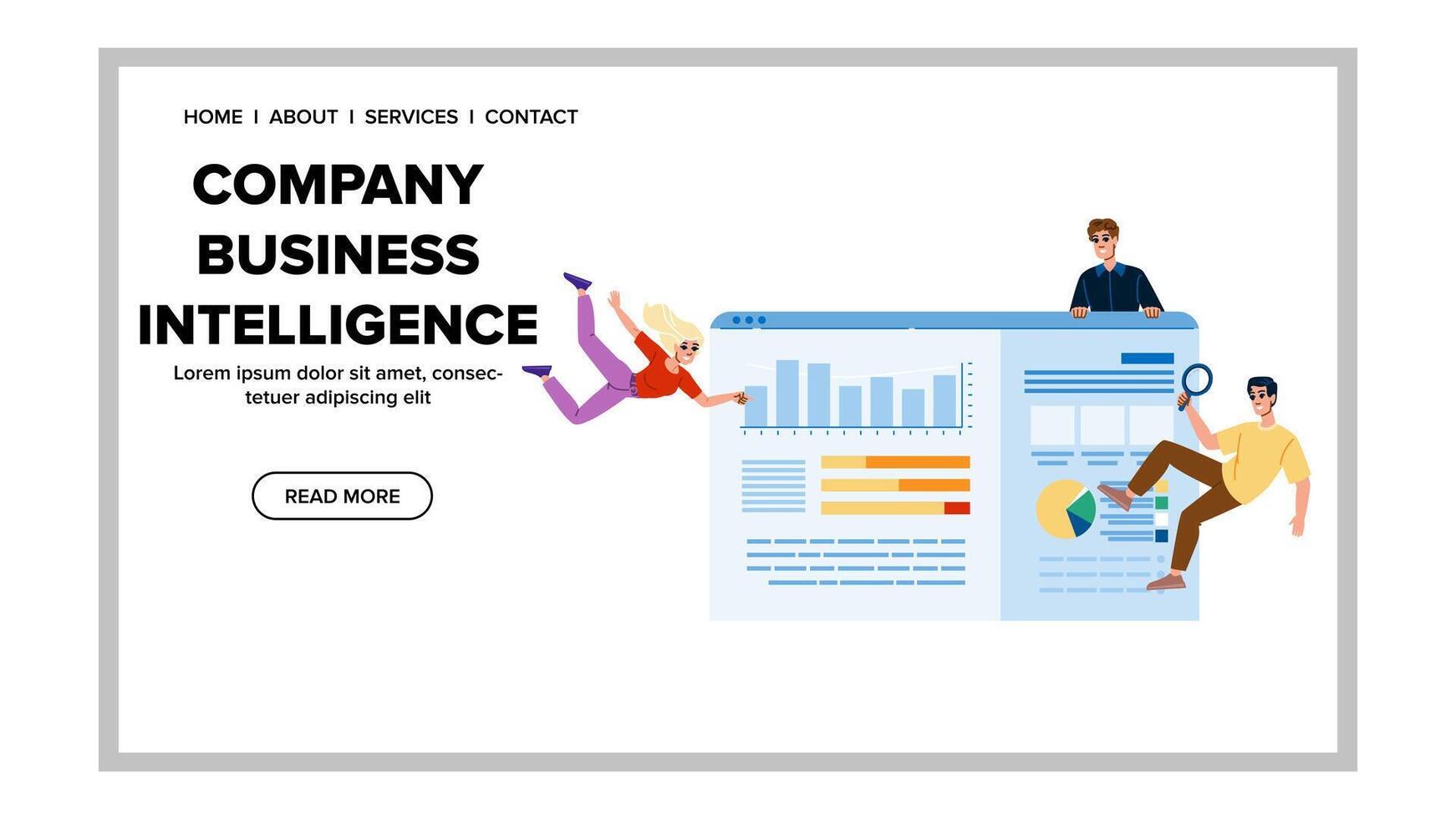 performance company business intelligence vector