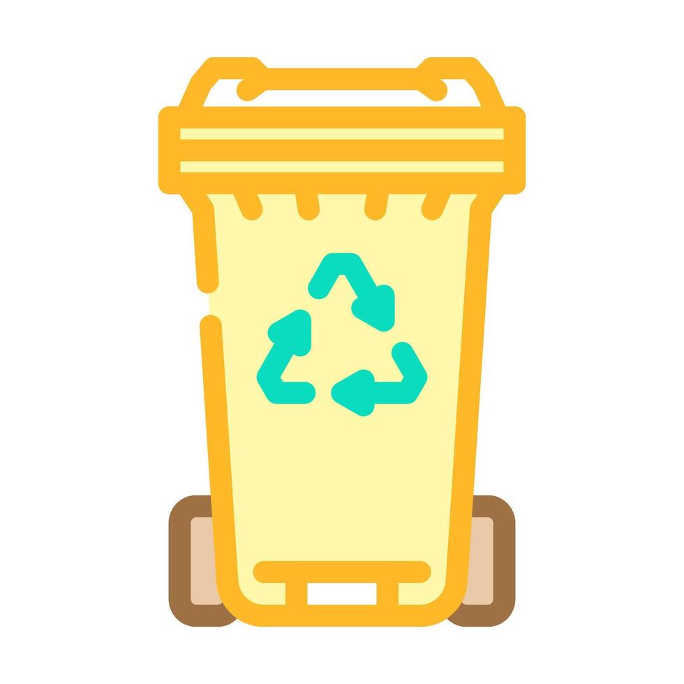bin waste sorting color icon illustration vector
