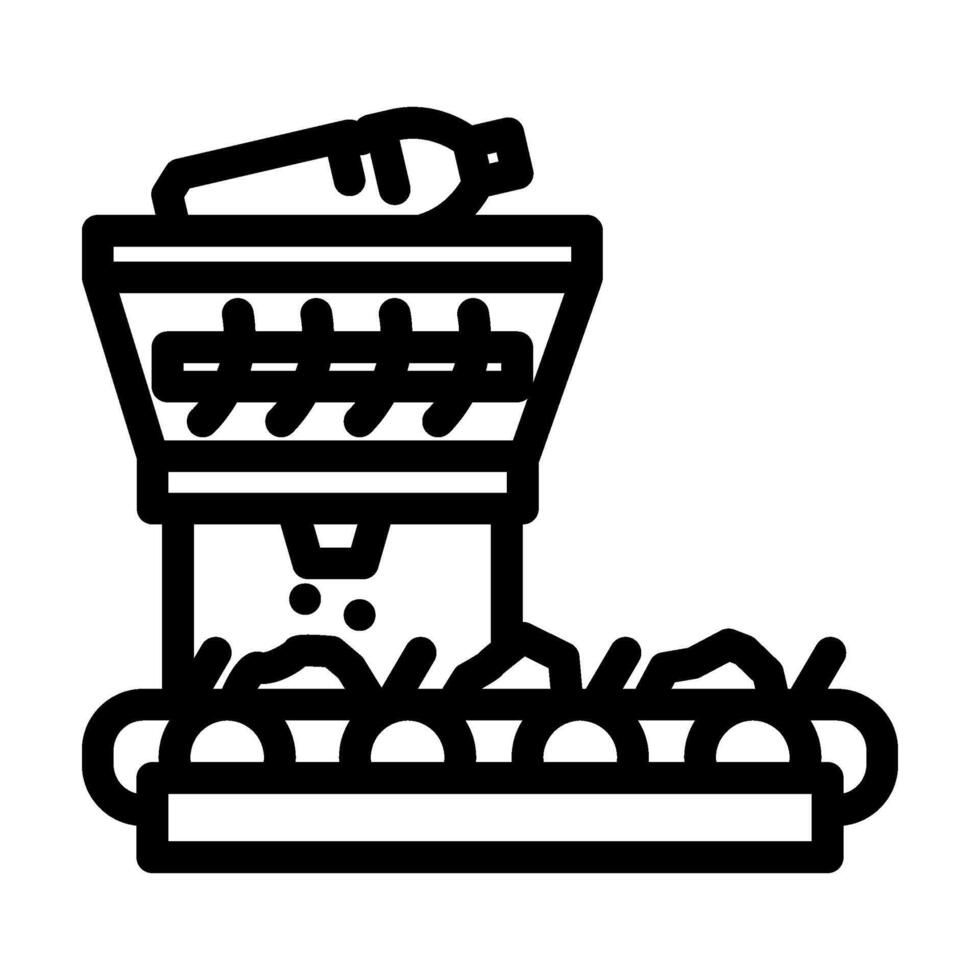 organic waste sorting line icon illustration vector