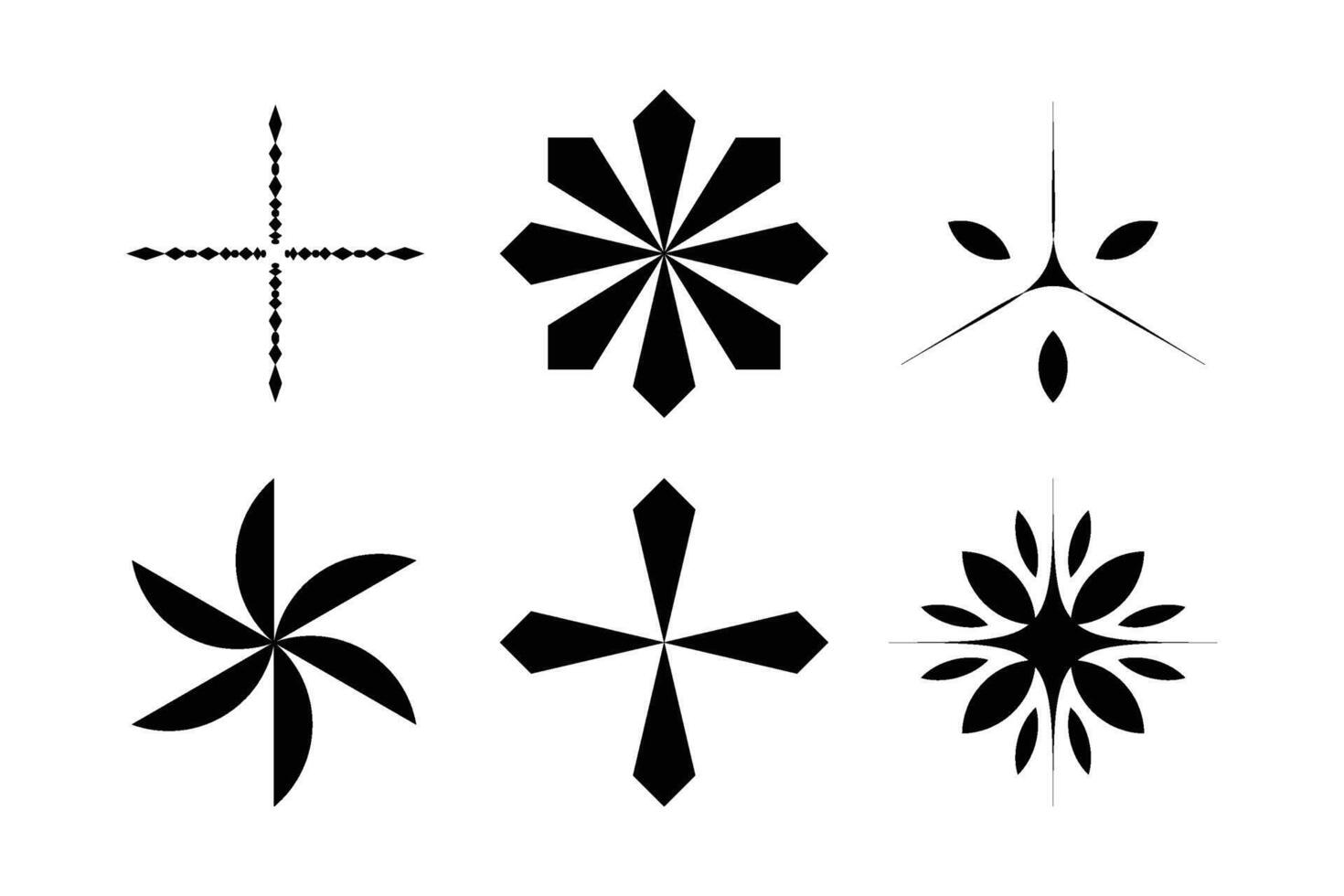 Abstract Sparkle Shape Symbol Sign pictogram symbol visual illustration Set vector