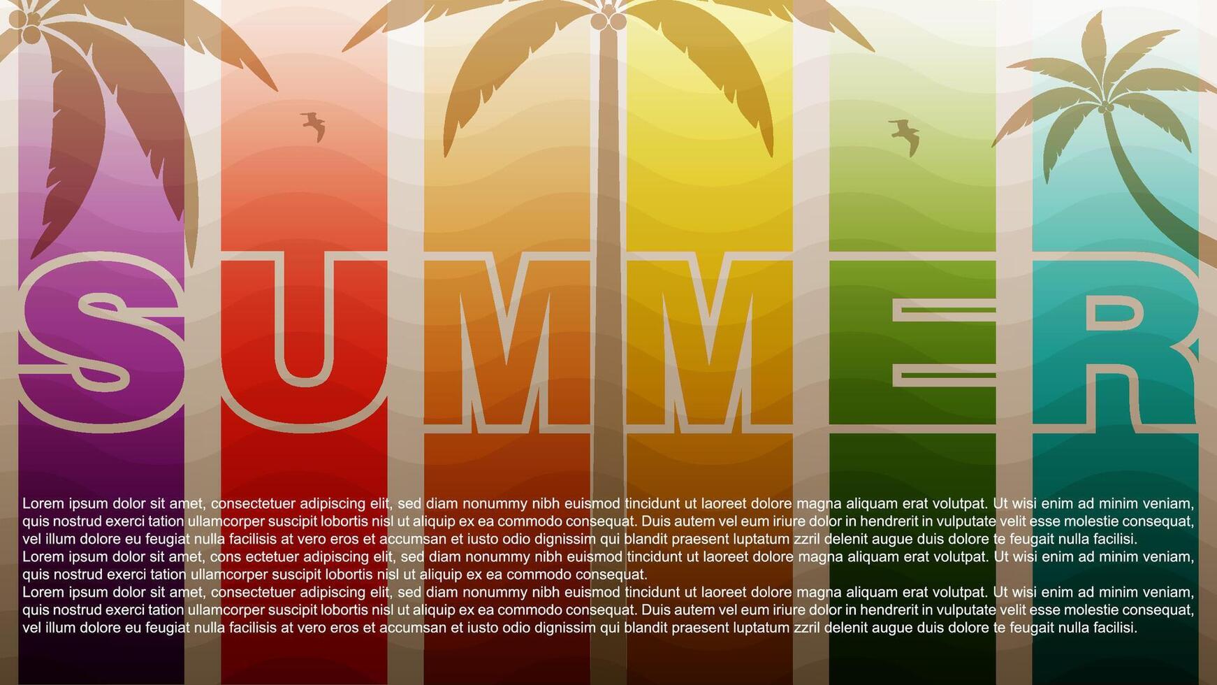 Hello summer abstract background, summer sale banner, poster design, summer collage, illustration vector