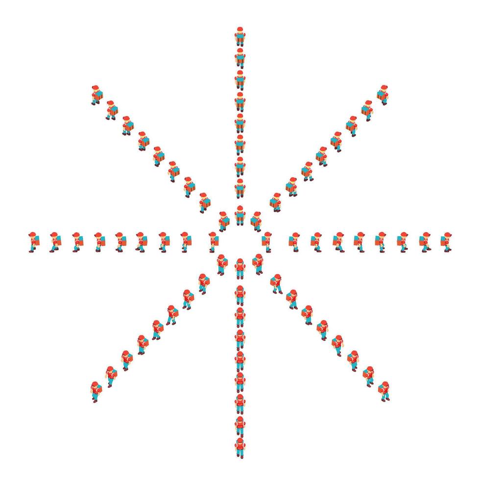 Animation of a pixel delivery man for a 2D game. vector