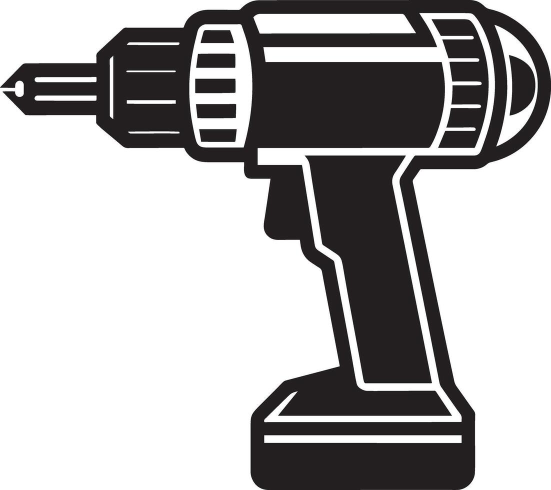 Electric drill icon, simple style isolated on white background vector
