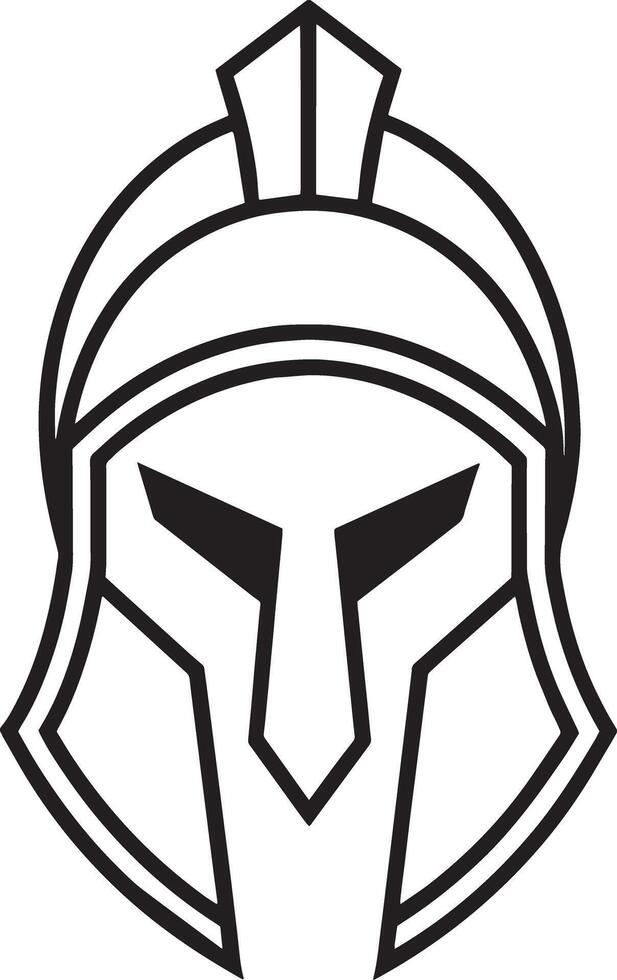 Spartan helmet icon. Outline illustration of spartan helmet icon for web vector