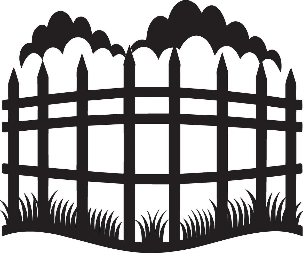 negro silueta de un cerca en un blanco antecedentes. ilustración. vector