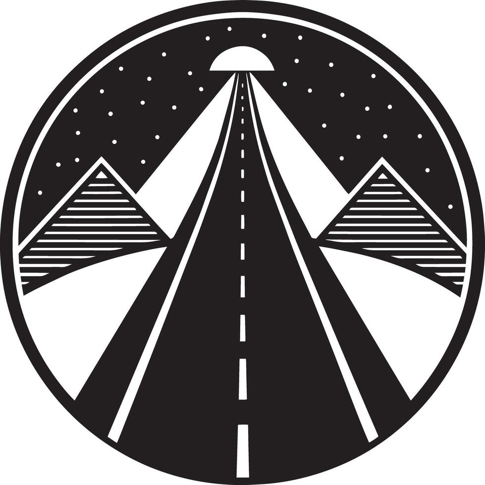 Road icon isolated on white background illustration vector