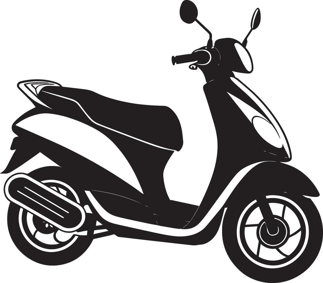 Vintage scooter on a white background. illustration for design vector