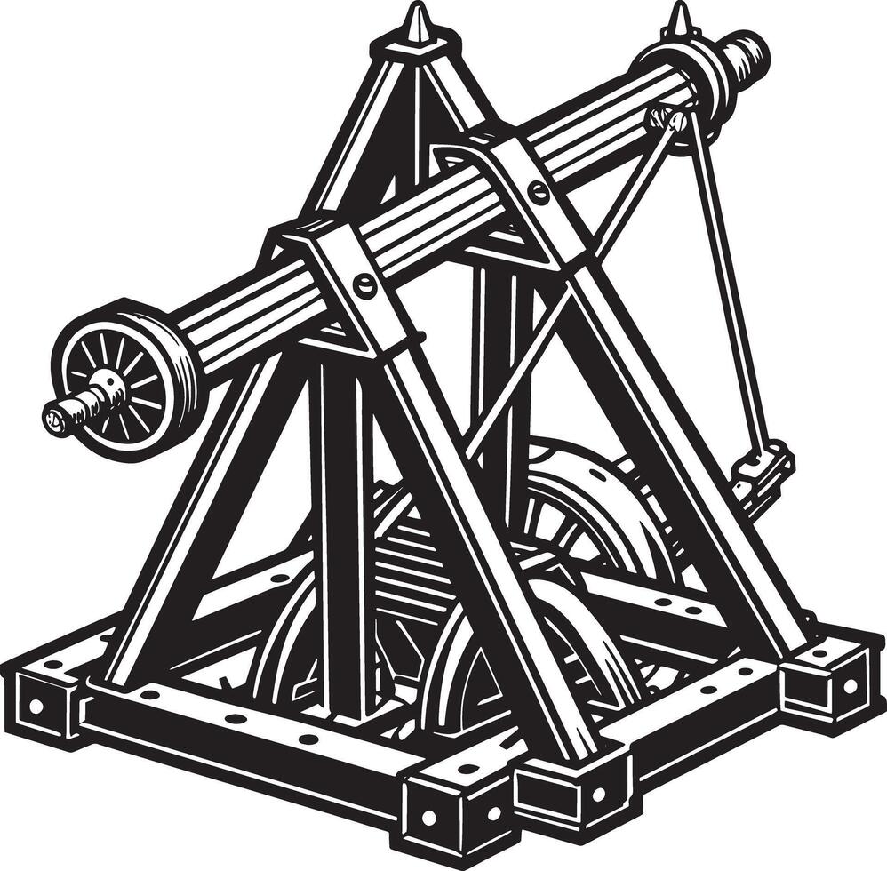 Tricycle in the shape of a tower. illustration. vector