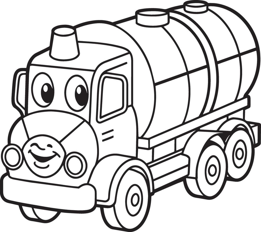 a cartoon drawing of a train with a cartoon face and a cartoon face. vector