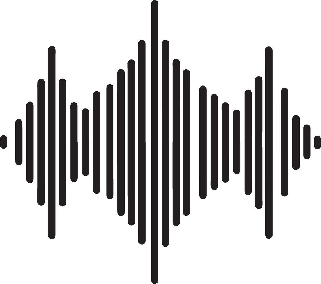 Sound wave icon. Simple illustration of sound wave icon for web vector