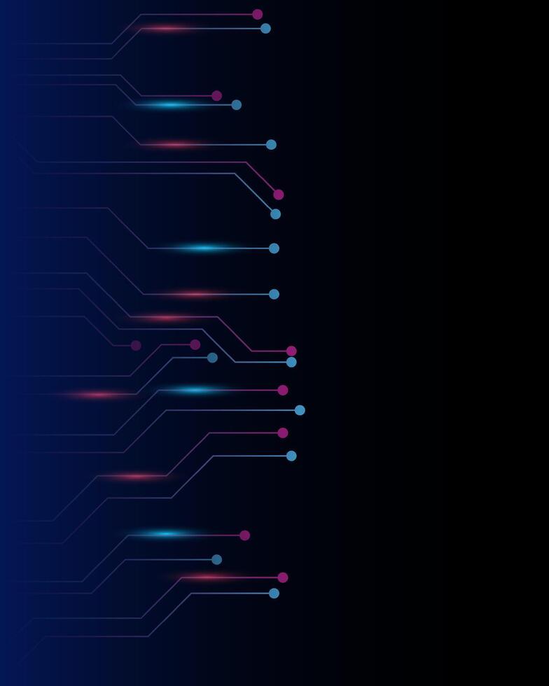 Red and blue circuit board background. vector