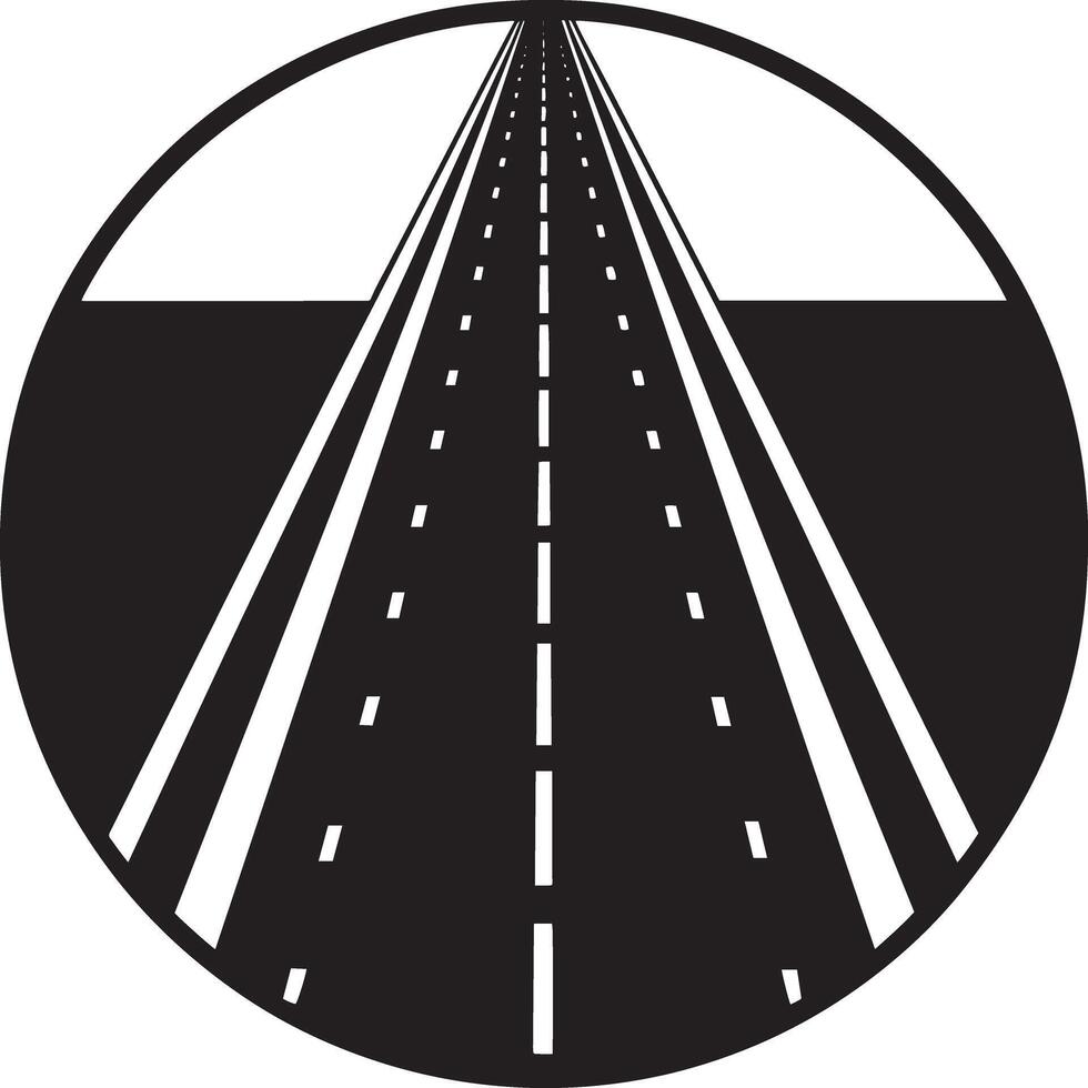 Straight road icon isolated on background. vector