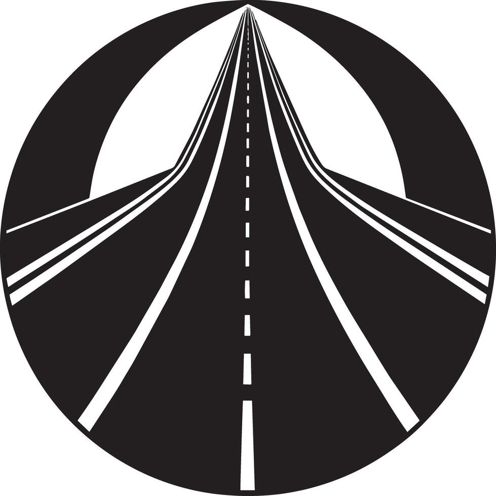 Straight road icon isolated on background. vector