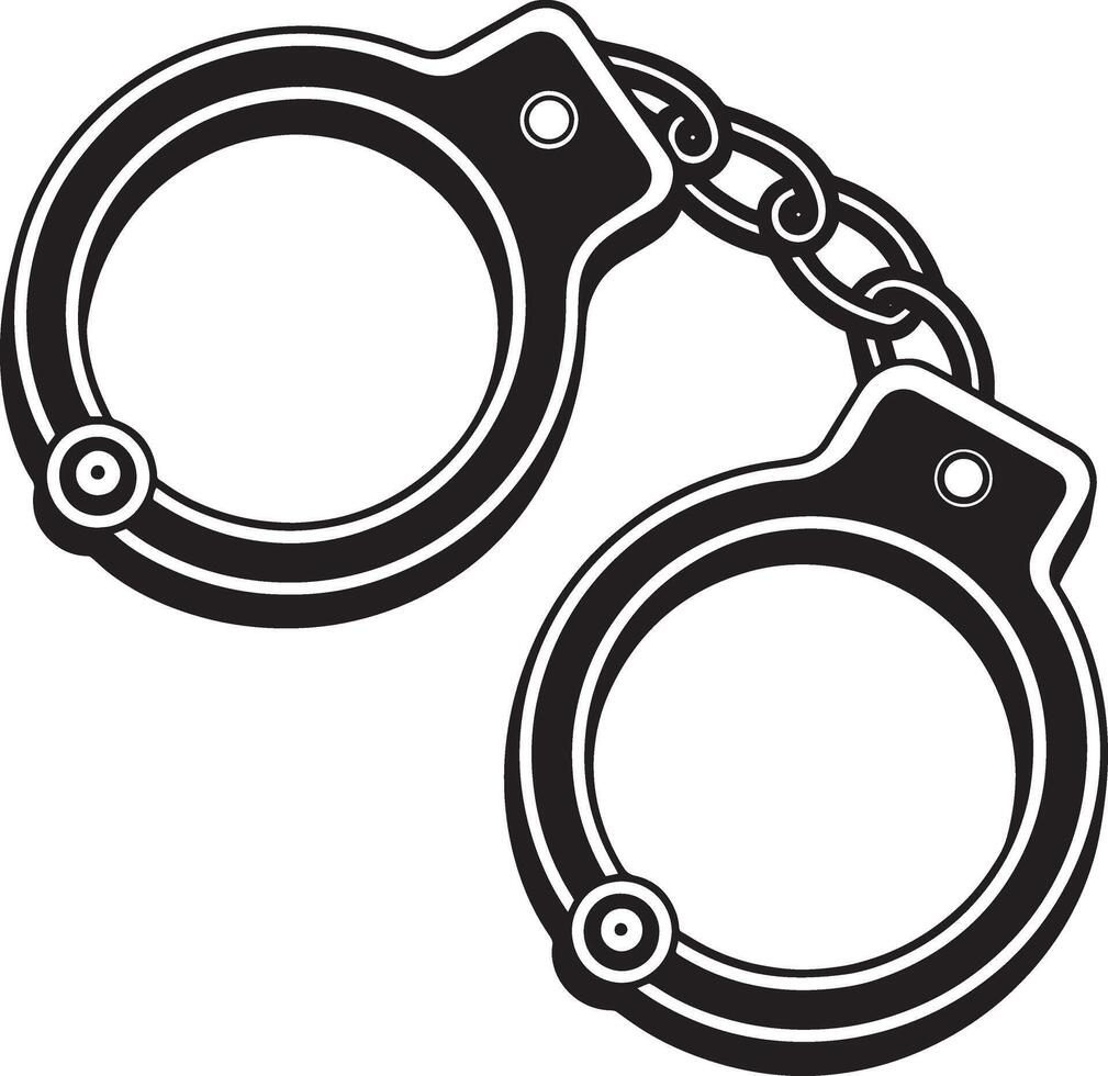 Handcuffs icon. Simple illustration of handcuffs icon for web vector