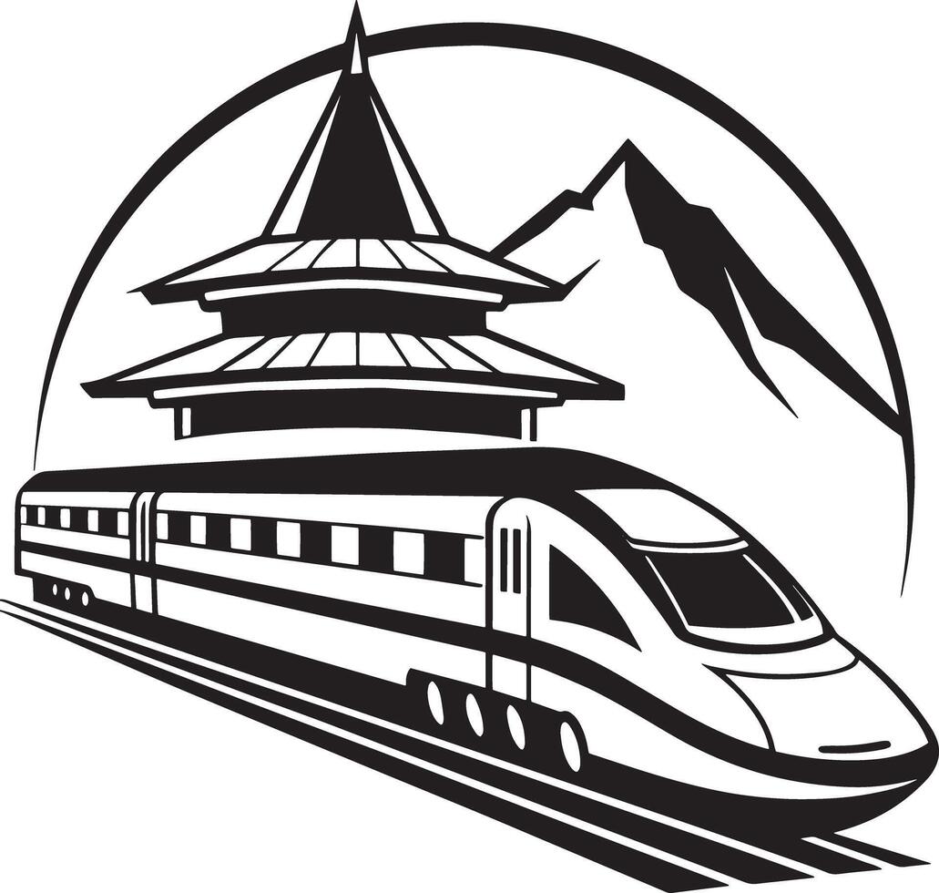 japoneses bala tren icono clipart silueta aislado en blanco antecedentes vector