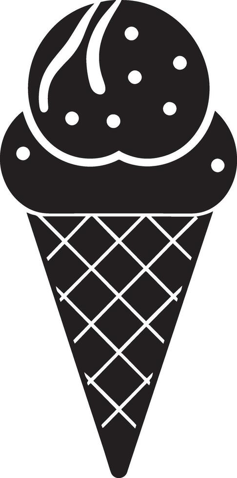 ice cream cone icon over white background. ice cream concept. illustration vector