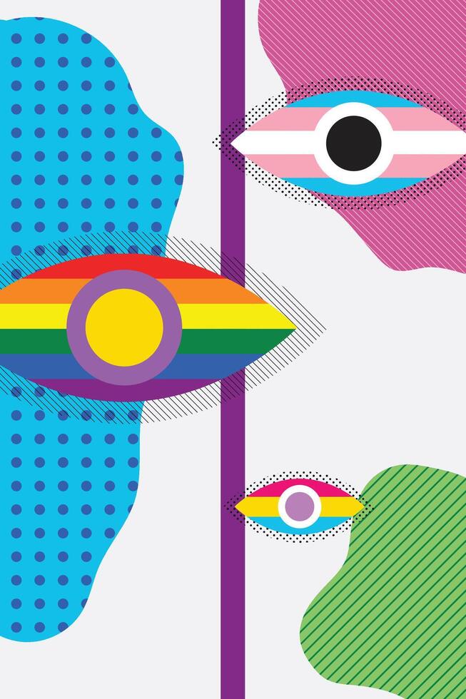 lgbt relacionado de colores resumen ilustración. vector