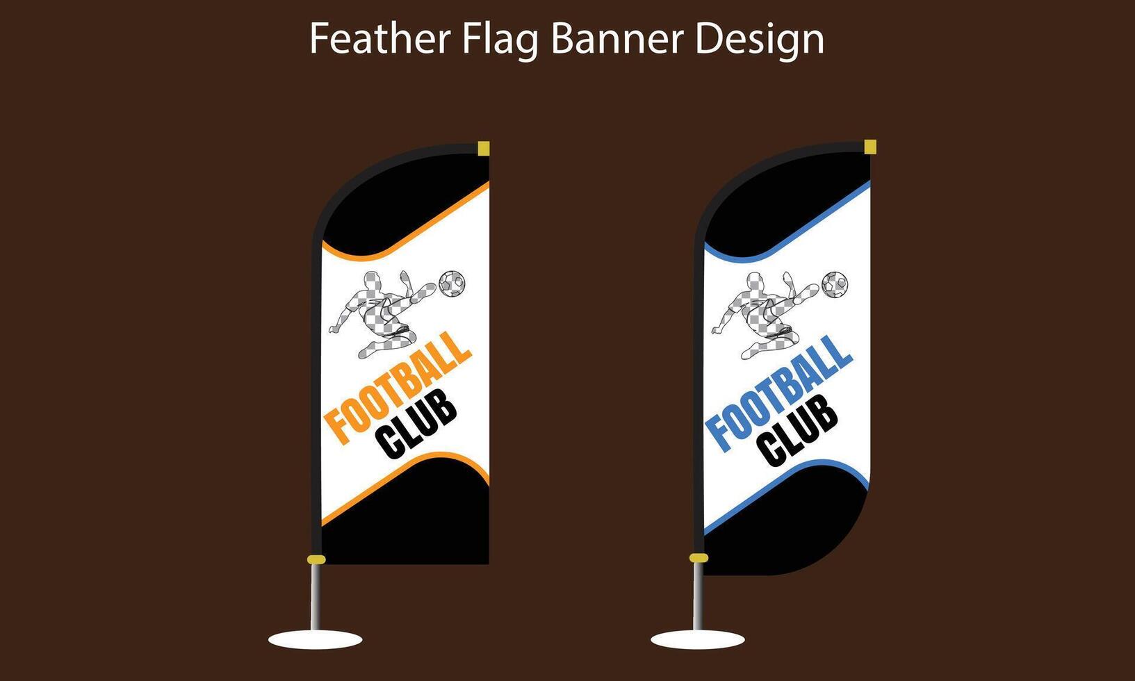 Advertising banner or feather flag for a football club vector