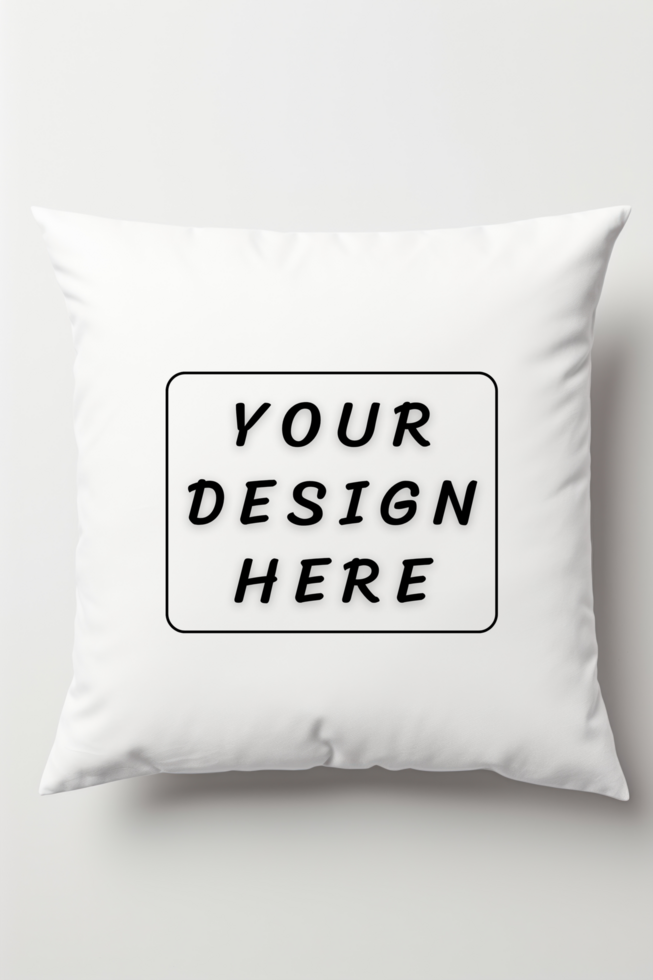 White Pillow mockup on light background psd