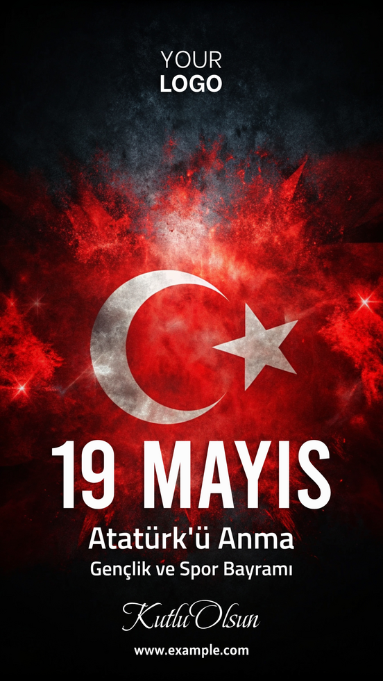 The Commemoration of Ataturk, Youth and Sports Day A poster for the 19th of May in Turkey psd