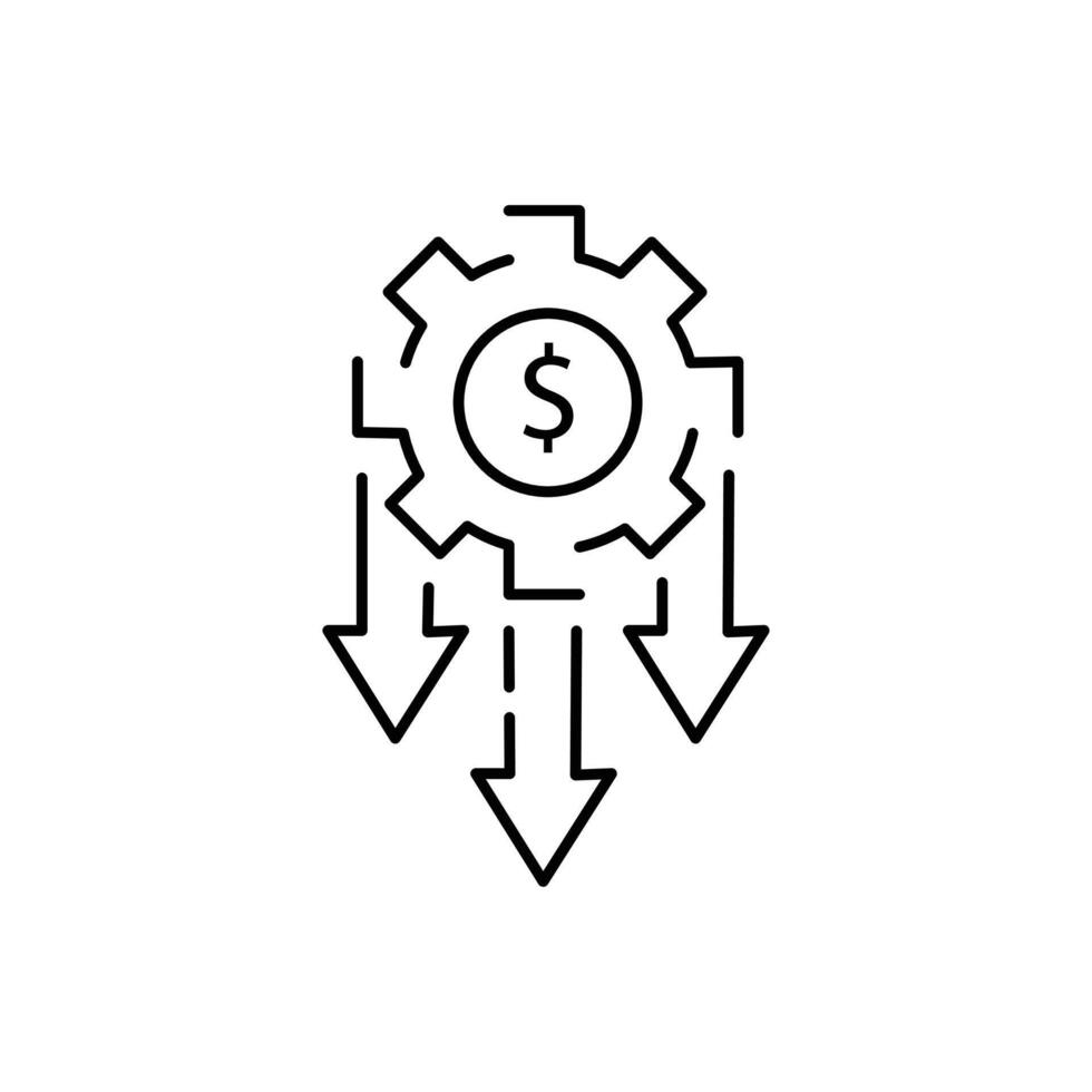 Cost Reduction Illustration Icon Design vector