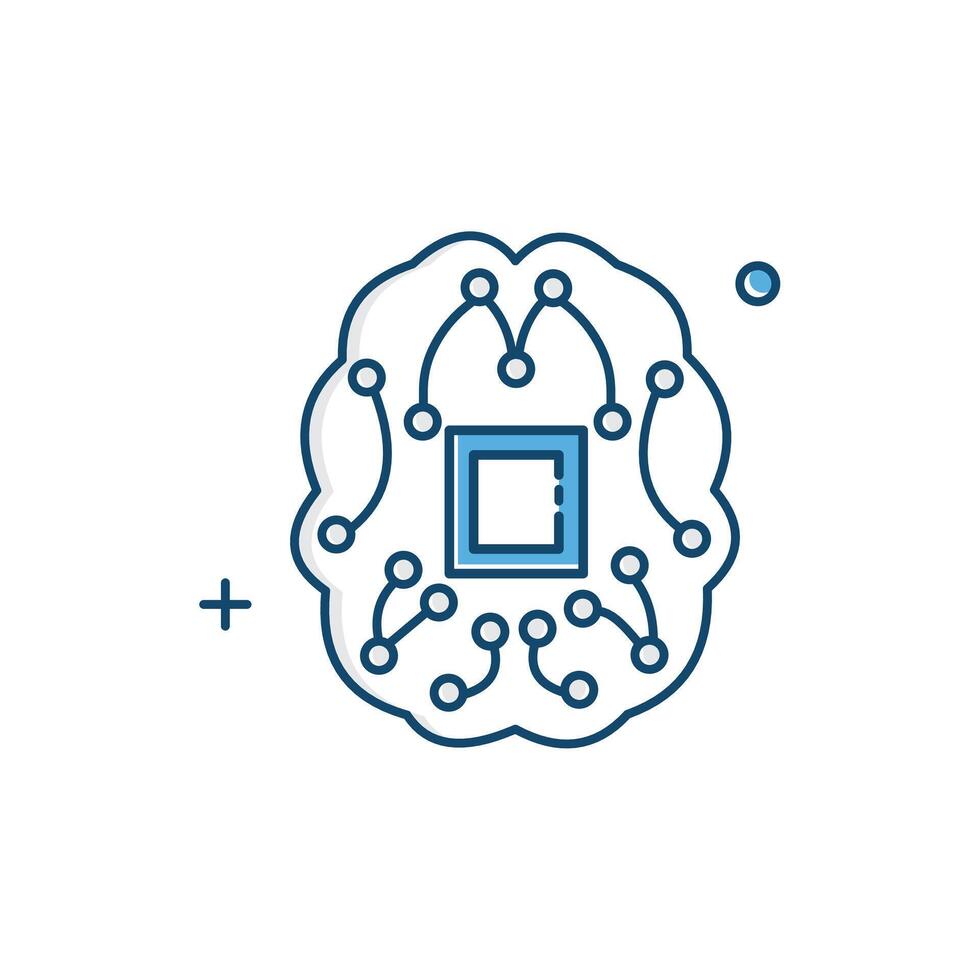 AI Neural Networks Icon Design vector