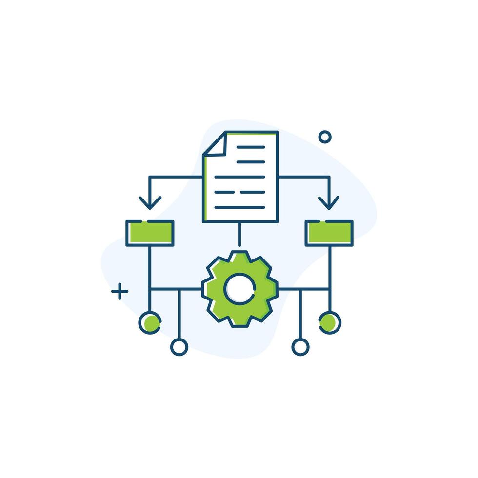 Machine Learning, ML, Illustration Icon Design vector