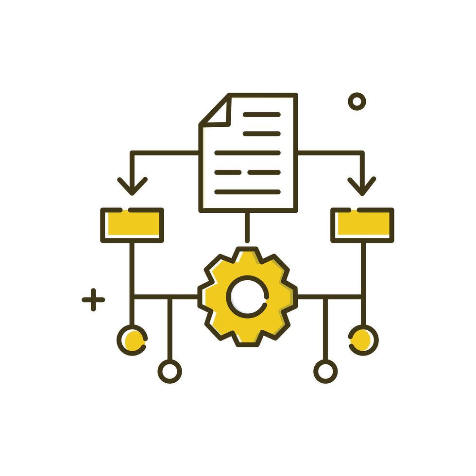 Machine Learning, ML, Illustration Icon Design vector