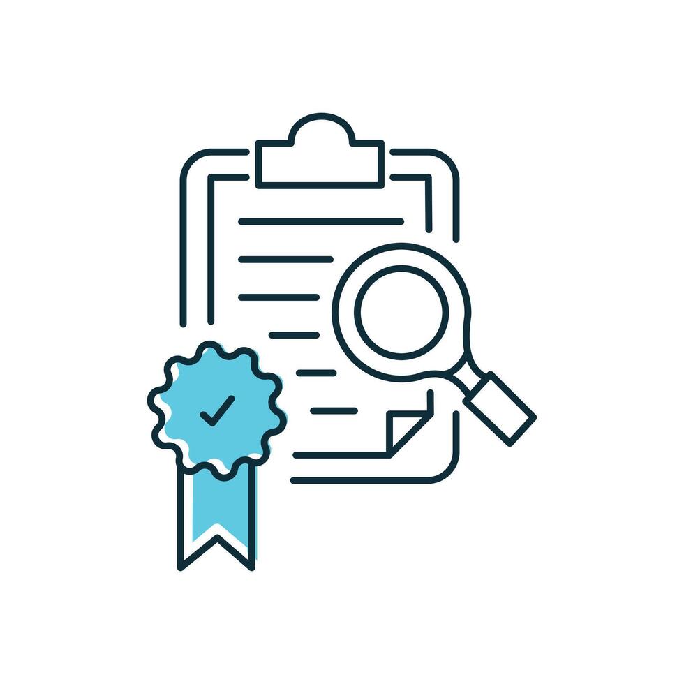 Improved Quality Control Icon Design vector