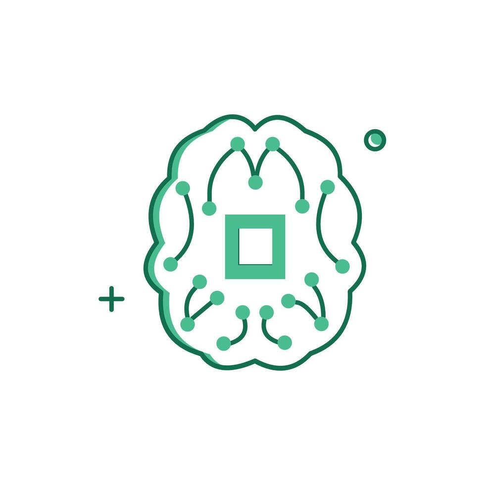 AI Neural Networks Icon Design vector