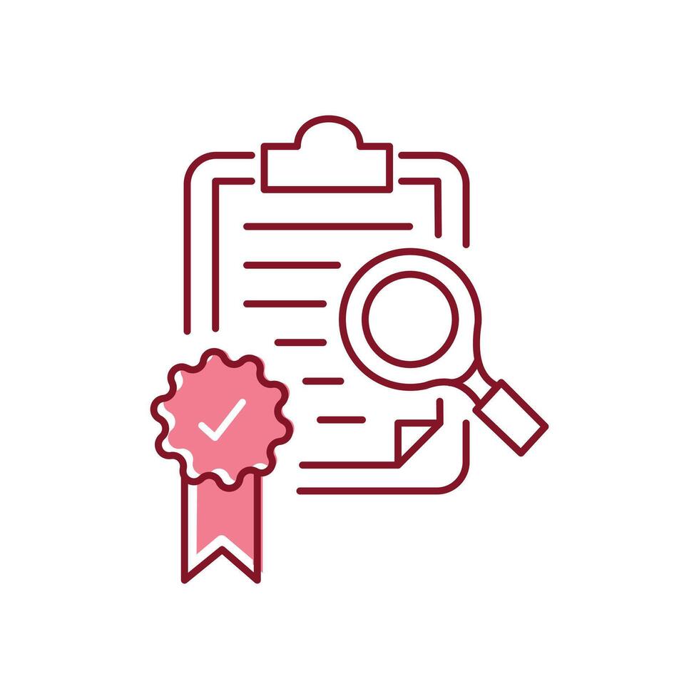 Improved Quality Control Icon Design vector