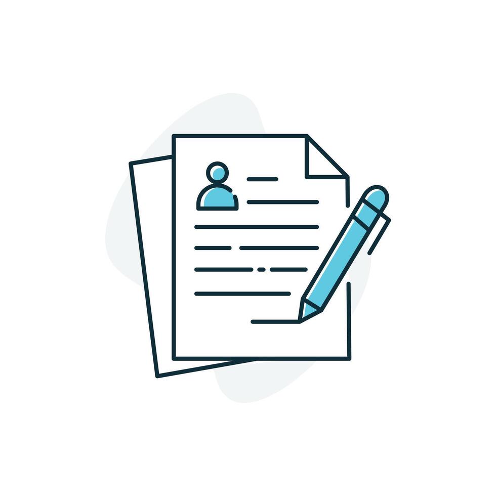 Written Task Content Creation Icon Design vector