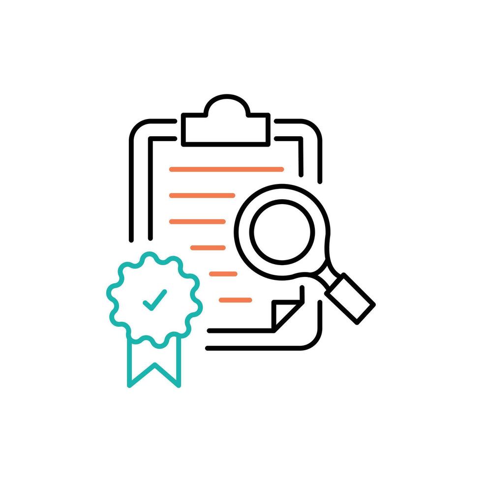 Improved Quality Control Icon Design vector
