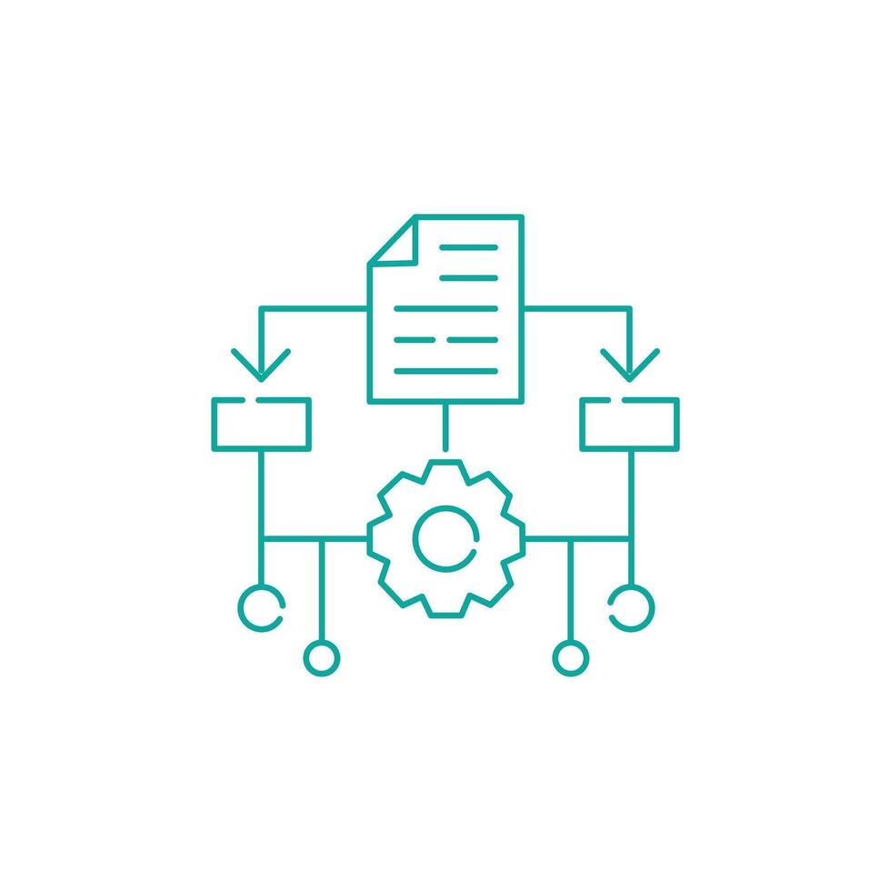 Machine Learning, ML, Illustration Icon Design vector