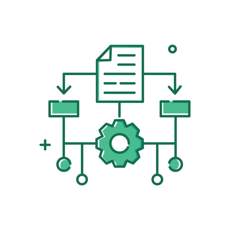Machine Learning, ML, Illustration Icon Design vector