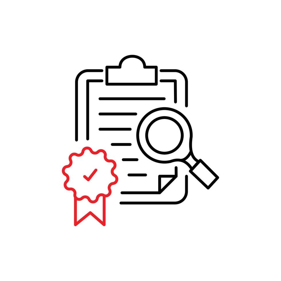 Improved Quality Control Icon Design vector