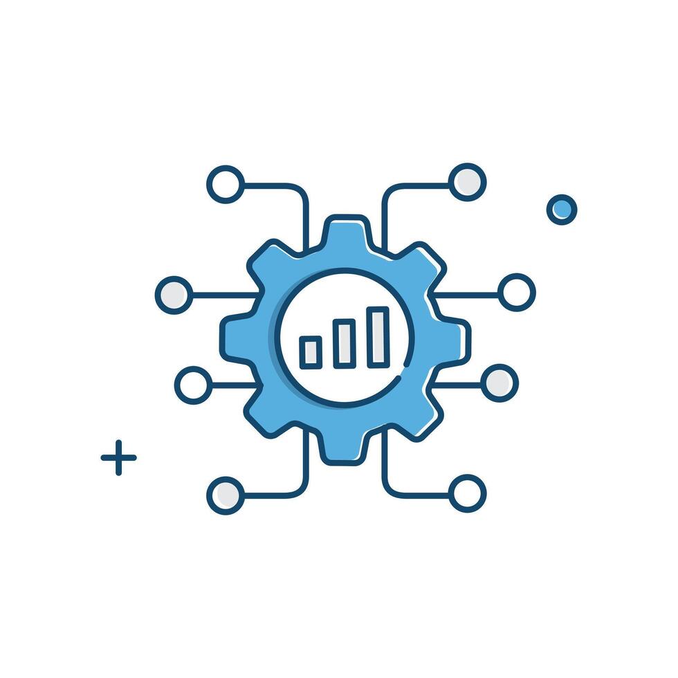 Expert System AI Decision Support Icon Design vector