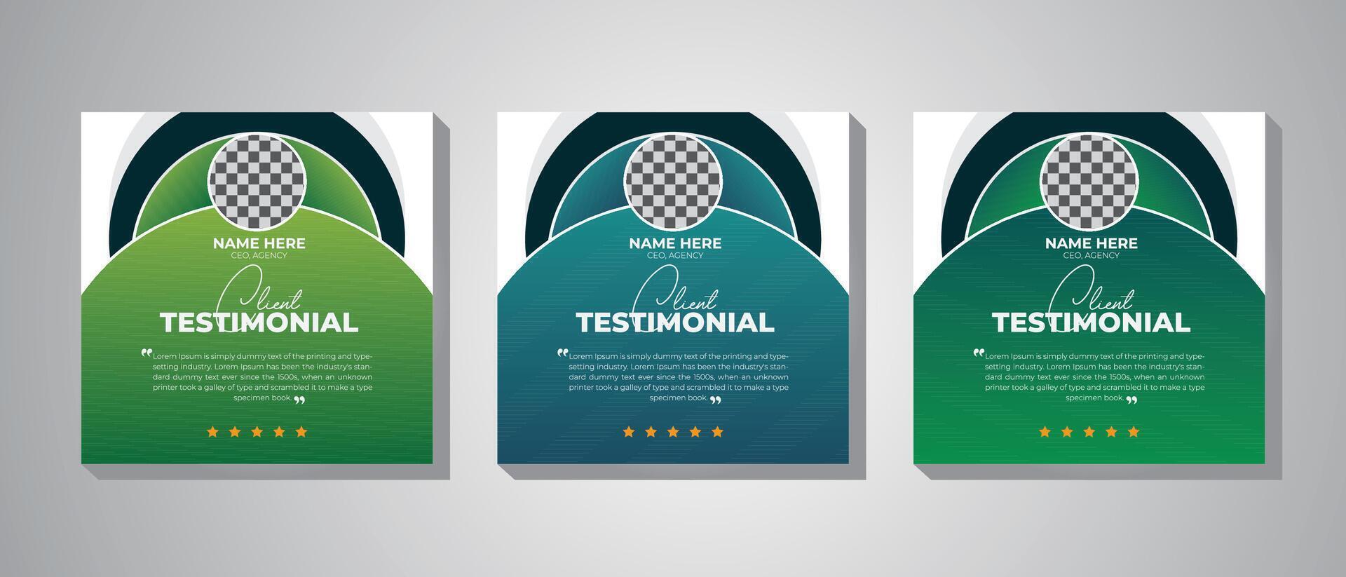 Creative and Stylish client testimonial design, with creative colorful design vector