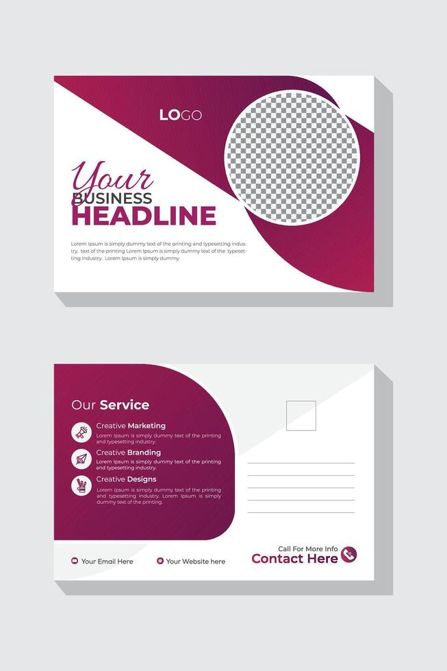 Template for a modern and corporate postcard design, Creative colorful templateTemplate for a modern and corporate postcard design, Creative colorful template vector