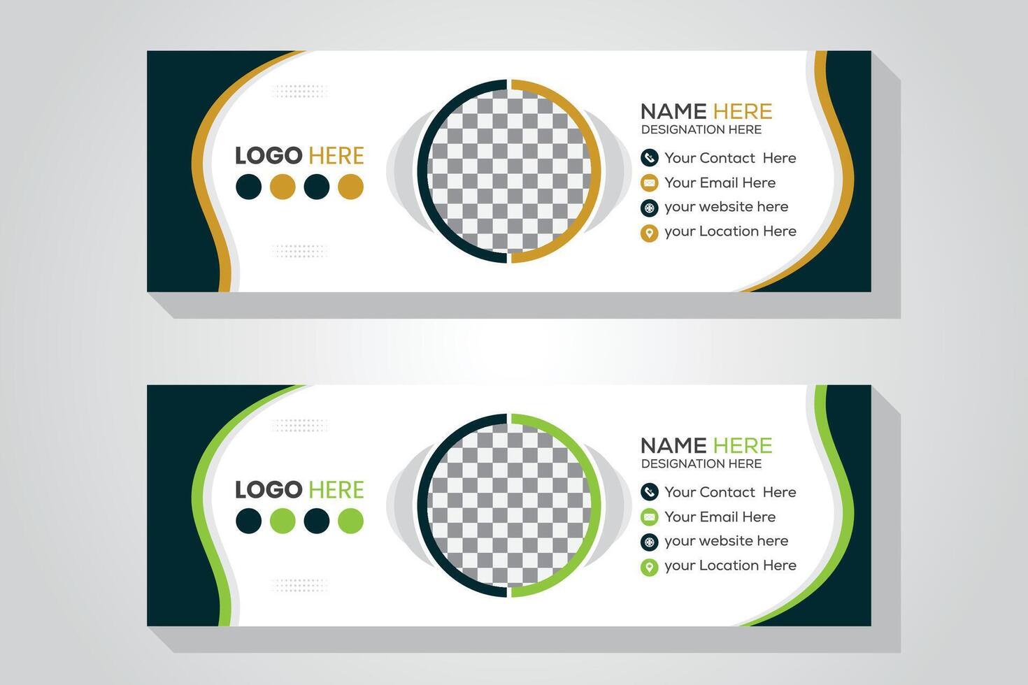 Creative and stylish design template for a corporate email signature vector