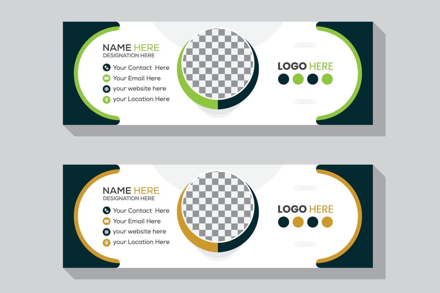 Corporate Email signature template or email footer and personal social media cover template vector