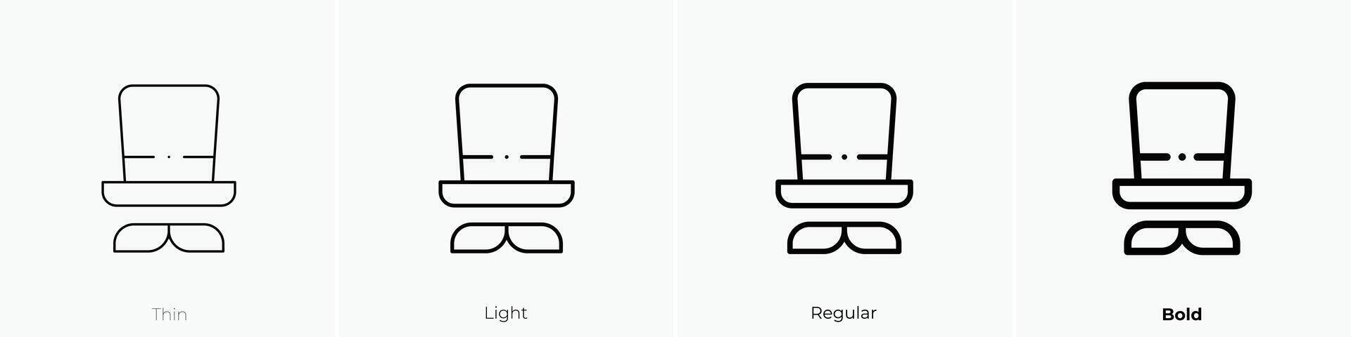 magic hat icon. Thin, Light, Regular And Bold style design isolated on white background vector