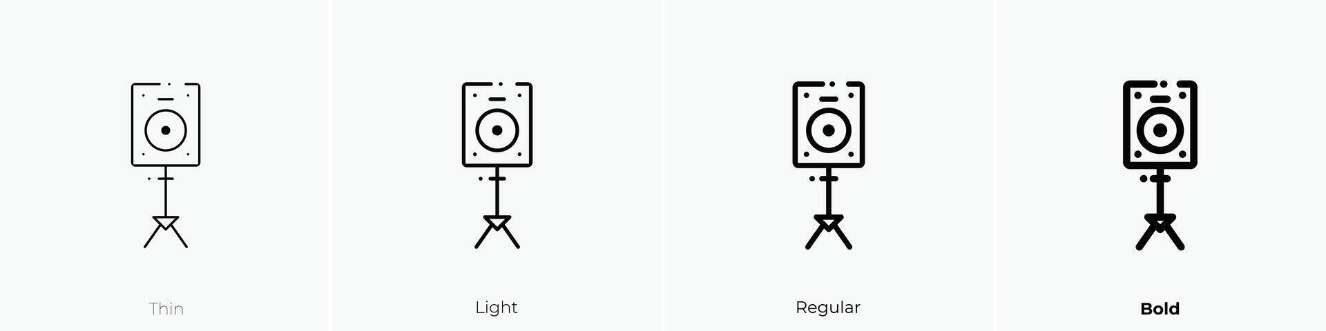 loudspeaker icon. Thin, Light, Regular And Bold style design isolated on white background vector