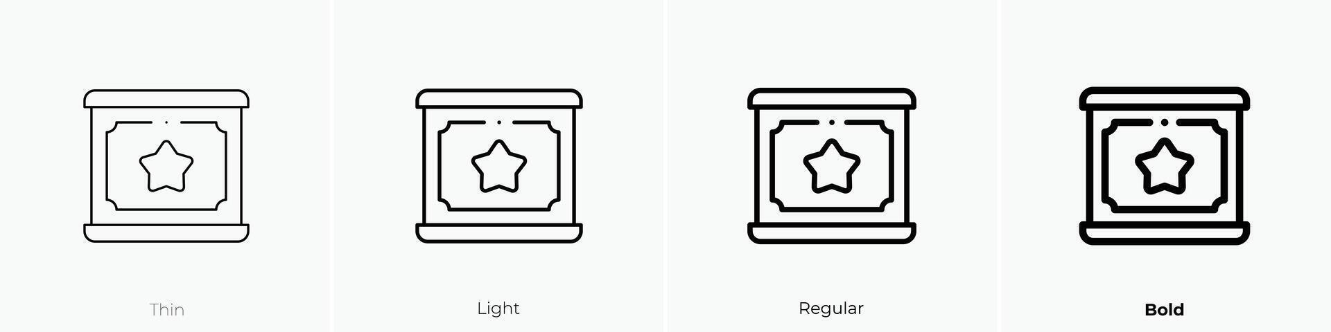 magic box icon. Thin, Light, Regular And Bold style design isolated on white background vector