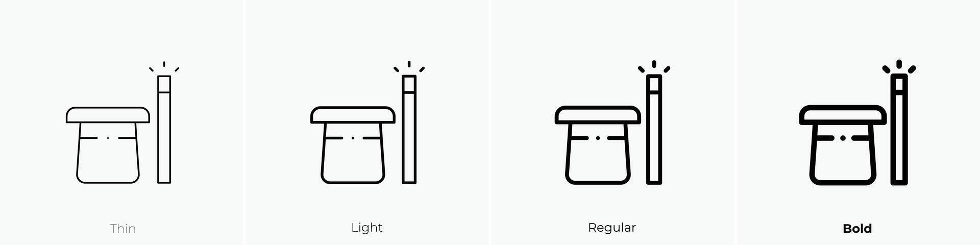 magic hat icon. Thin, Light, Regular And Bold style design isolated on white background vector