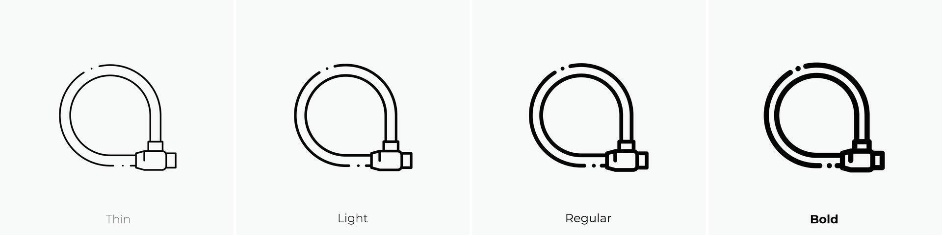 bloquear icono. delgado, luz, regular y negrita estilo diseño aislado en blanco antecedentes vector