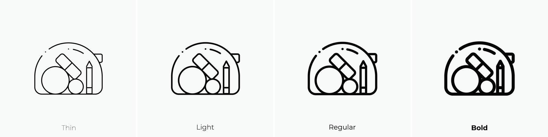 makeup icon. Thin, Light, Regular And Bold style design isolated on white background vector